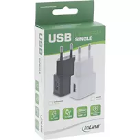 InLine ® USB maitinimo adapteris vienas, 100-240V 5V / 1.2A juoda