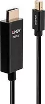 Adapteris - LINDY Mini DisplayPort į HDMI Kabelis, 4096x2160@60Hz, 1 m, Juodas