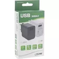 InLine ® USB maitinimo adapteris vienas, 100-240V 5V / 2.5A, juoda