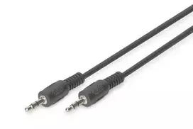 Digitus ASSMANN Audio pajungimo laidas, stereo 3.5mm, 2.50m, CCS, 2x0.10/10, M/M juodas, AK-510100-025-S
