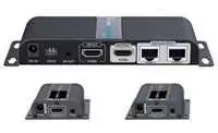 PremiumCord PREMIUMCORD HDMI 1-2 skirstytuvas + plėstuvas po CAT6/6a/7, FULL HD, 3D