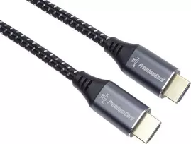 PREMIUMCORD kabelis HDMI 2.1 didelės spartos + Ethernet kabelis 8K@60Hz, paauksuotos jungtys, 1m