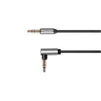 Kruger & Matz Basic AUX - AUX 3.5mm spyruoklinis kabelis 1m Juodas
