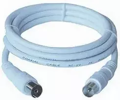 Kabelis PremiumCord Antena 5m balta (ktmf05)