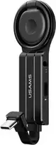 USAMS adapteris AU11 2-in-1 USB-C į 3.5mm + USB-C + žiedo laikiklis juodas SJ359TC01 (US-SJ359)