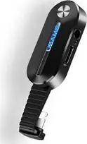 USAMS ADAPTER AU10 2W1 LIGHTING - 3.5MM + LIGHTING LED Juodas