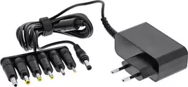 InLine universalus nešiojamojo kompiuterio adapteris - InLine 12V / 24W su 6 keičiamais kištukais