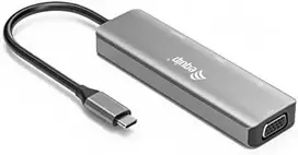 Equip Adapteris AV įranga Adapteris USB-C -> HDMI/DisplayPort/VGA 4K/1080P/60Hz gr