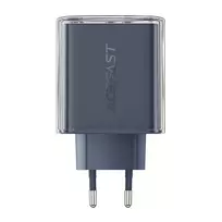 Sieninis įkroviklis Acefast A45 2x USB-C 1xUSB-A 65W PD - Pilkas