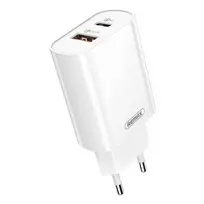Remax RP-U37 sieninis įkroviklis USB - USB-C 18W - Baltas