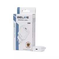 Beline Laidinis įkroviklis 1x USB-C 30W baltos spalvos (only head) PD 3.0 BLNCW30 GaN