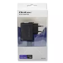 QOLTEC 52402 Kištukinis maitinimo adapteris PREMIUM 12W / 12V / 1A / 5,5x2,1