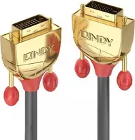 Vaizdo Kabelis - LINDY Gold Line DVI-D Dual Link Kabelis, M/M, 3 m, Pilkas