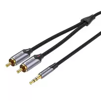 Vention 2xRCA kabelio (Cinch) lizdas iki 3.5 mm ventiliacijos BCNBI 3 m (pilkas)