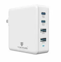 Įkroviklis Viking kroviklis USB GaN 100W, podpora PD3.0 a QC4+ balta