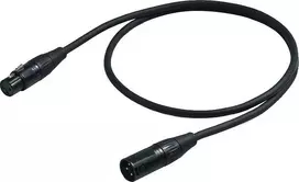 PROEL mikrofono laidas, 0,5m, juodas