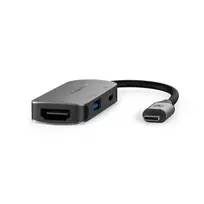 Nedis USB Multi-Port-Adapteris USB 3.2 Gen 1 - USB-C™ Stecker, HDMI™ Ausgang, USB-A Buchse, USB-C™ Buchse