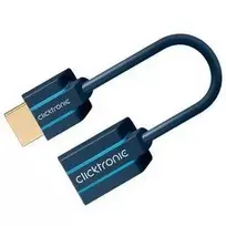 ClickTronic HQ OFC HDMI didelės spartos plėtinys su eternetu, paauksuotas galas, 3D, 10 cm