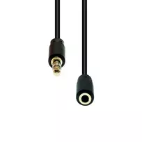 Kabelis ProXtend Mini-Jack 3-Pin Slim Extension Cable Juodas 3M