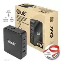 Įkroviklis Club 3D travel GaN 1x USB-A 3x USB-C 140W (CAC-1917)