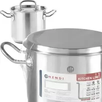 Puodas aukštas Kitchen Line su dangteliu 9 l śr. 240 x 200 h - Hendi 837306