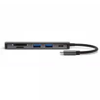 4smarts HUB 6in1 DeX Function 2xUSB-A 3.0/USB-C/HDMI/SD/MicroSD pilkos spalvos 468782
