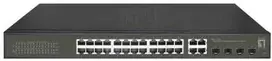 Šakotuvas Level One Switch LevelOne LevelOne GES-2128P jungiama ir tinklo jungtys Valdomas L2 Gigabit Ethernet (10/100/1000) PoE palaikymas Juodas