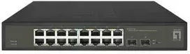 Šakotuvas Level One Carruzzo LevelOne GES-2118 tinklo komutatorius Valdomas L2 Gigabit Ethernet (10/100/1000) Juoda