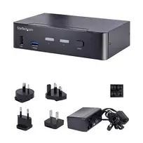 StarTech KVM konsolė StarTech KVM 2 prievadų USB-C KVM jungiklis