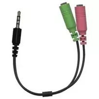 Garso skirstytuvas, ACC-100, Lizdas (3,5 mm) M - 2x Lizdas (3,5 mm) F, 0,2 m, stereo, juodas, Genius
