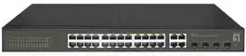 Šakotuvas Level One Carruzzo LevelOne GES-2128 tinklo komutatorius Valdomas L2 Gigabit Ethernet (10/100/1000) Juoda