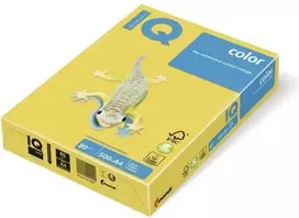 Mondi Spalvotas biuro popierius IQ, A4, 80g, CY39, kanarėlių geltonos spalvos, 500 lapų