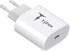 Tinklo įkroviklis T-PHOX ISPEED 20W baltos spalvos (EU PLUG)