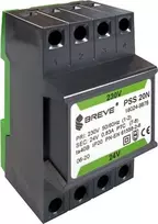 BREVE 1 fazis modulinis transformatorius PSS 20N 20VA 230/24V /montuojamas ant bėgio/ 16024-9878