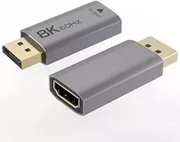 PremiumCord DisplayPort į HDMI adapteris, 8K@60Hz, 4K@144Hz vyriškas/moteris, auksiniu dengtos jungtys