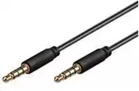 Kabelis PremiumCord Jack 3.5mm - Jack 3.5mm 0.5m juoda (kjack4mm05)