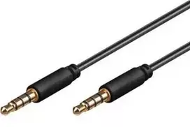 Kabelis PremiumCord Jack 3.5mm - Jack 3.5mm 1m juoda (kJack4mm1)