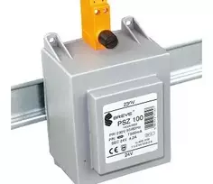 BREVE PSZ100 230 / 24V ant bėgio montuojamas transformatorius, apsauginis korpusas - 16024-9950
