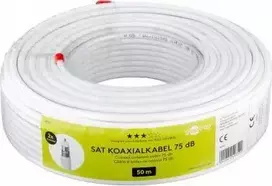 Wentronic Viela Goobay 75 dB bendraašis keturkampis antenos kabelis, selekcija 2x, CCS, 50 m