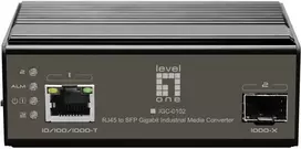 Level One „LevelOne LevelOne IGC-0102“ šviesolaidinis keitiklis 1000Mbit/s, juodas