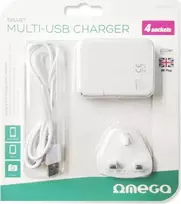 Įkroviklis Omega 4x USB-A 2.4 A (OMCUSB4U)