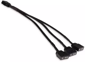Alphacool Y-Splitter aRGB 3-pin to 3x 3-pin 15cm – juodos spalvos