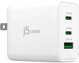 J5create – 65 W GaN USB-C 3 prievadų įkroviklis – ES