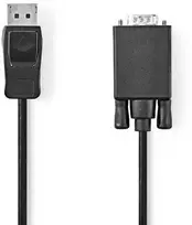 Adapteriai AV Nedis CCGL37301BK20 adapteris kablowy 2 m VGA (D-Sub) DisplayPort Juodas