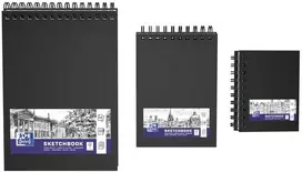 Oxford Sketchbook SKETCHBOOK dviguba spiralė A4 50k 100g juoda 400152648 OXFORD