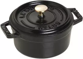 STAUB MINI COCOTTE Apvalus mini ketaus puodas 250 ml, juoda