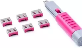 Šakotuvas USB Prievado Blokatorius - SmartKeeper UL03PKPK 6 USB A-Prievado Blokatorių su Užraktu Rožinė