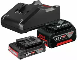 Bosch akumuliatorių ir kroviklio rinkinys 2x 18V 2.0/4.0Ah 1600A01ZS9