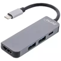 InLine daugiafunkcis šakotuvas USB 3.2, 1x USB-C, 2x USB-A, HDMI,