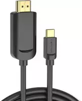 Vention USB-C prie HDMI, ventiliacija CGUBG, 1.5 m (juoda)